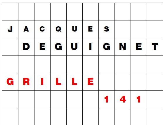 MOTS CROISÉS PAR Jacques DEGUIGNET (AMIPHI N°141) ET SOLUTION (AMIPHI N°140).