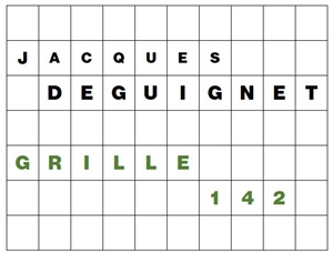 MOTS CROISÉS PAR Jacques DEGUIGNET (AMIPHI N°142) ET SOLUTION (AMIPHI N°141).