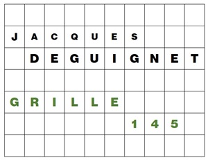 MOTS CROISÉS PAR Jacques DEGUIGNET (AMIPHI N°145) ET SOLUTION (AMIPHI N°144).