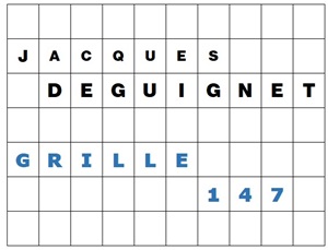 MOTS CROISÉS PAR Jacques DEGUIGNET (AMIPHI N°147) ET SOLUTION (AMIPHI N°146).