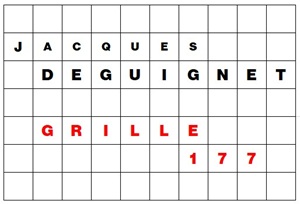 MOTS CROISÉS PAR Jacques DEGUIGNET (AMIPHI N°177) ET SOLUTION (AMIPHI N°176).