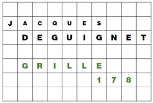 MOTS CROISÉS PAR Jacques DEGUIGNET (AMIPHI N°178) ET SOLUTION (AMIPHI N°177).