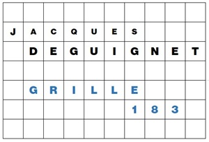 MOTS CROISÉS PAR Jacques DEGUIGNET (AMIPHI N°183) ET SOLUTION (AMIPHI N°182).