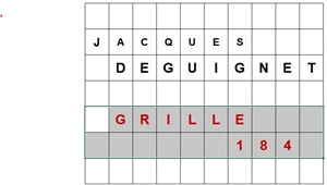 MOTS CROISÉS PAR Jacques DEGUIGNET (AMIPHI N°184) ET SOLUTION (AMIPHI N°183).