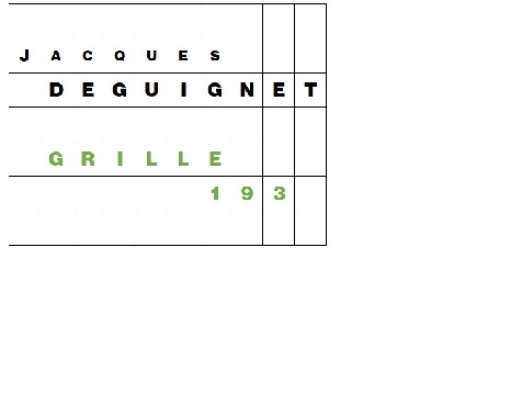 MOTS CROISÉS PAR Jacques DEGUIGNET (AMIPHI N°193) ET SOLUTION (AMIPHI N°192).
