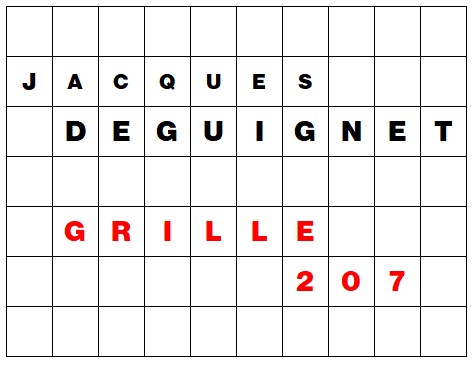 MOTS CROISÉS PAR Jacques DEGUIGNET (AMIPHI N°207) ET SOLUTION (AMIPHI N°206).
