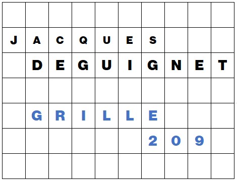 MOTS CROISÉS PAR Jacques DEGUIGNET (AMIPHI N°209) ET SOLUTION (AMIPHI N°208).