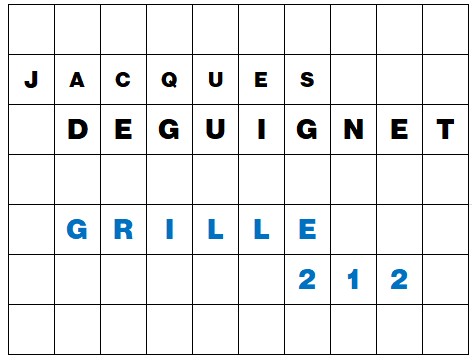 MOTS CROISÉS PAR Jacques DEGUIGNET (AMIPHI N°212) ET SOLUTION (AMIPHI N°211).