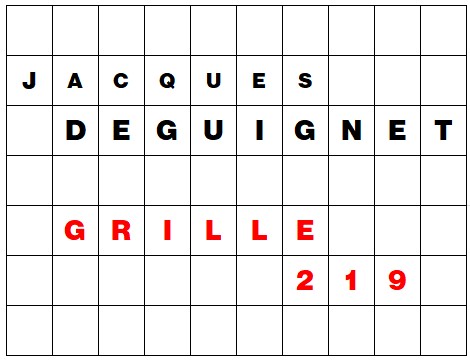MOTS CROISÉS PAR Jacques DEGUIGNET (AMIPHI N°219) ET SOLUTION (AMIPHI N°218).